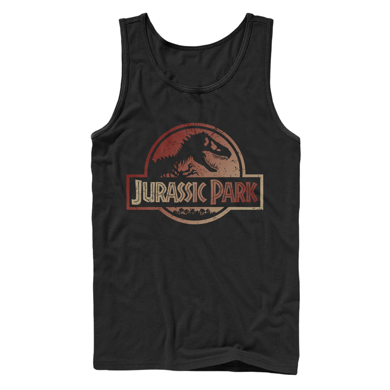 Men's Jurassic Park Earth Tone Logo Tank Top
