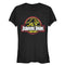 Junior's Jurassic Park Neon T Rex Logo T-Shirt