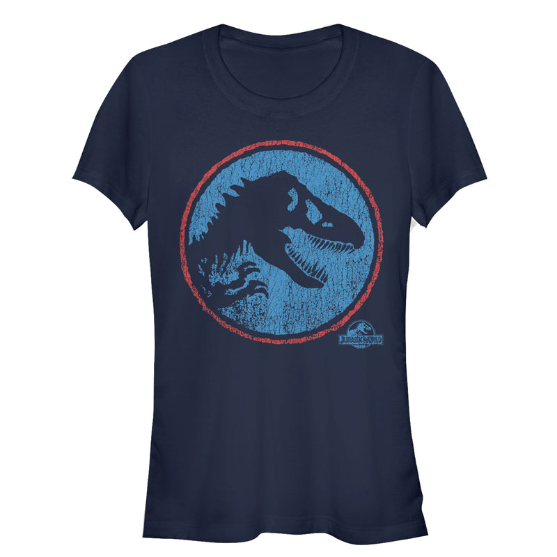 Junior's Jurassic World Retro T. Rex Circle T-Shirt