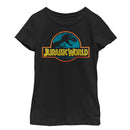 Girl's Jurassic World Color Outline Logo T-Shirt