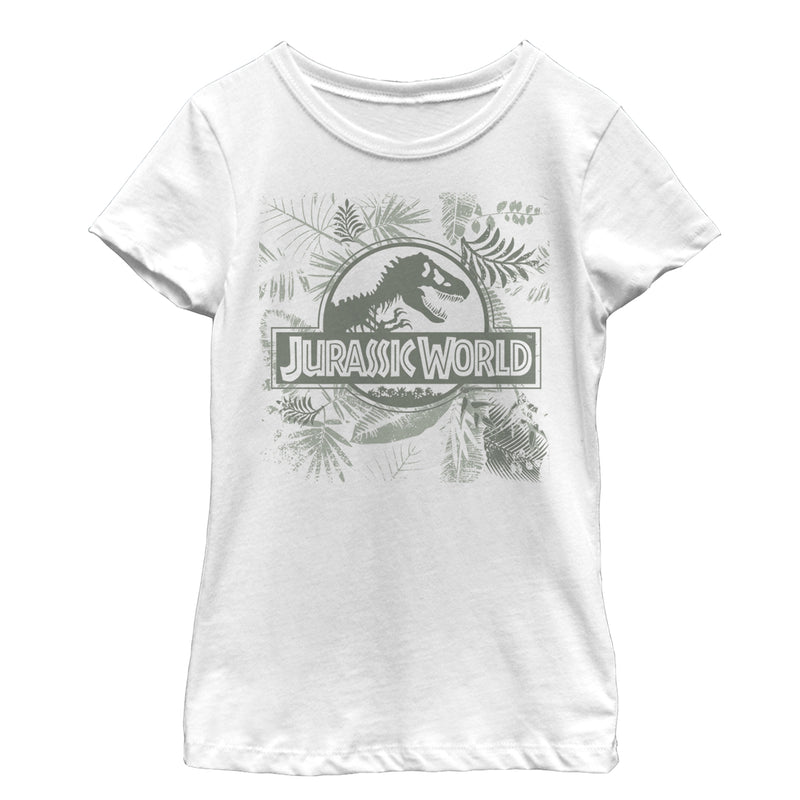 Girl's Jurassic World Fern Leaf Logo T-Shirt