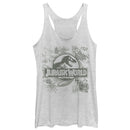 Women's Jurassic World Fern Leaf Logo Racerback Tank Top