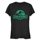 Junior's Jurassic World Logo Tie Dye Print T-Shirt