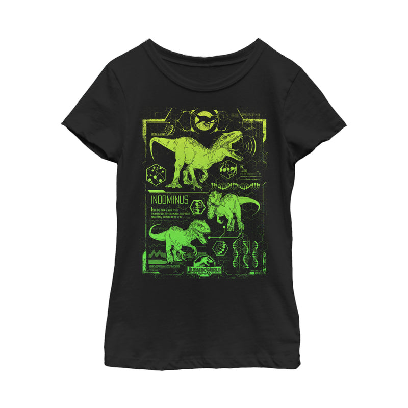 Girl's Jurassic World Indominus Schematics T-Shirt