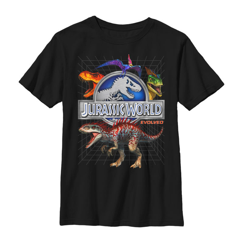 Boy's Jurassic World Rainbow Dinosaurs T-Shirt