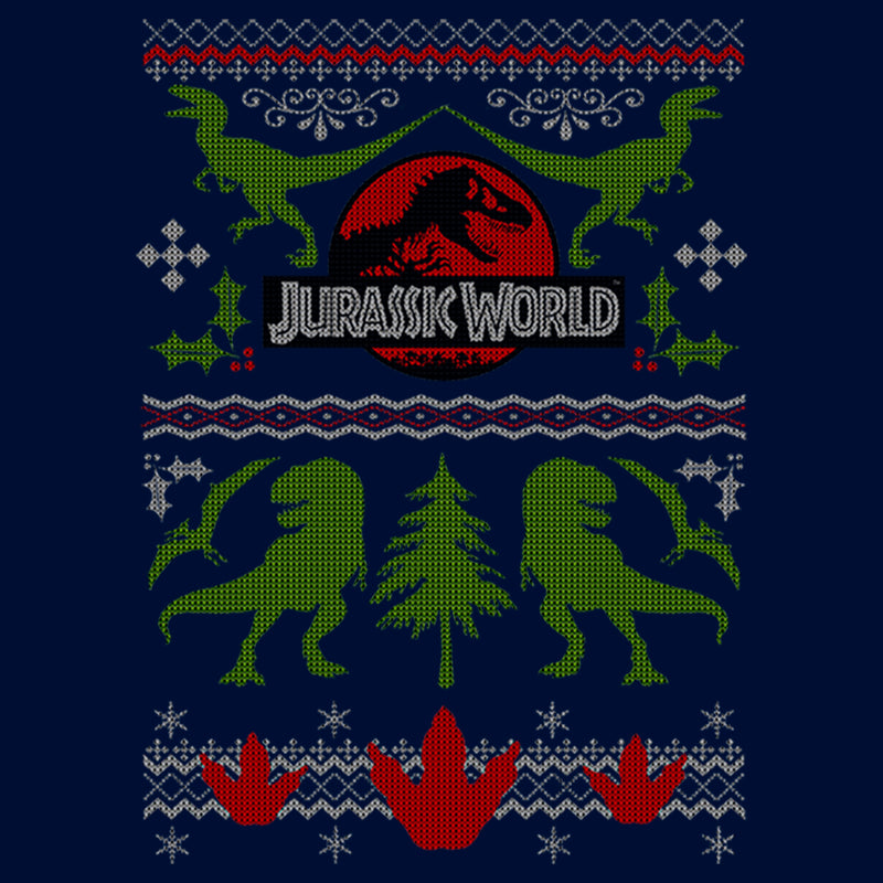 Boy's Jurassic World Ugly Christmas Print T-Shirt