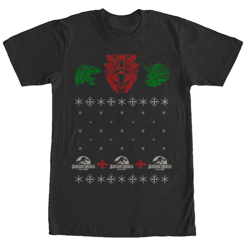 Men's Jurassic World Ugly Christmas Raptor T-Shirt