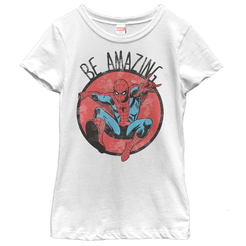 Girl's Marvel Spider-Man Be Amazing T-Shirt