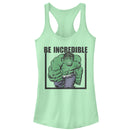 Junior's Marvel Hulk Be Incredible Racerback Tank Top