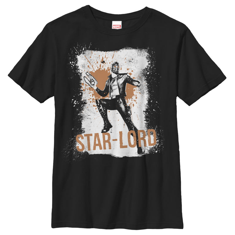 Boy's Marvel Guardians of the Galaxy Star-Lord Splatter T-Shirt