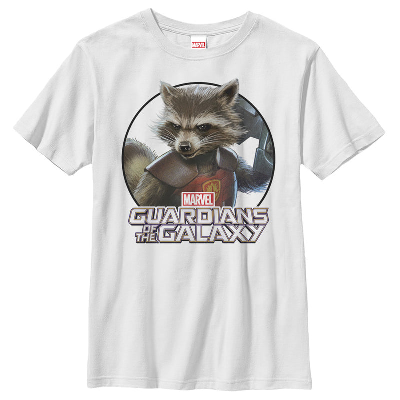 Boy's Marvel Guardians of the Galaxy Rocket Circle T-Shirt