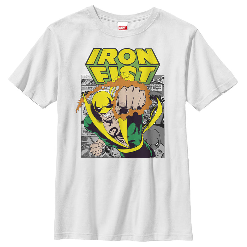 Boy's Marvel Classic Iron Fist Punch T-Shirt