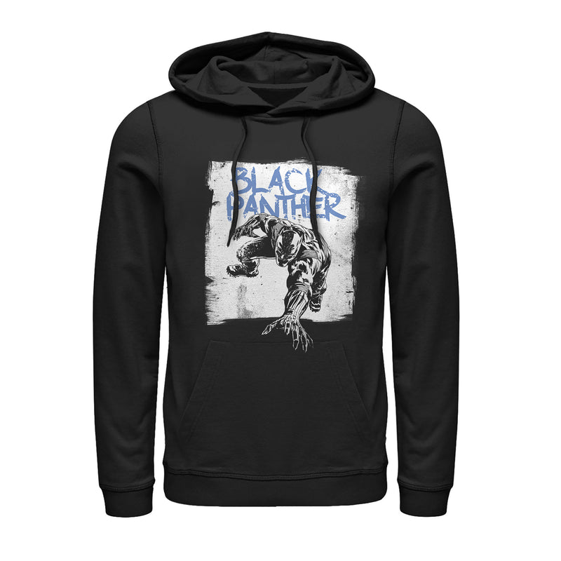 Men's Marvel Black Panther Paint Print Pull Over Hoodie