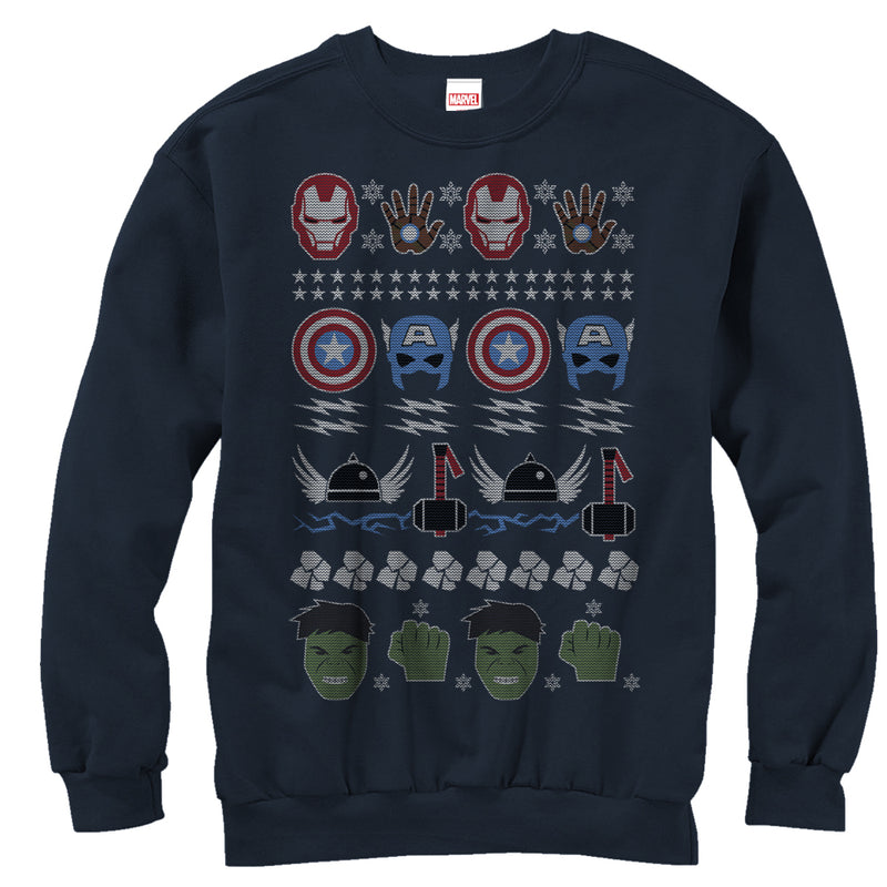 Men's Marvel Ugly Christmas Avengers Winter Sweatshirt