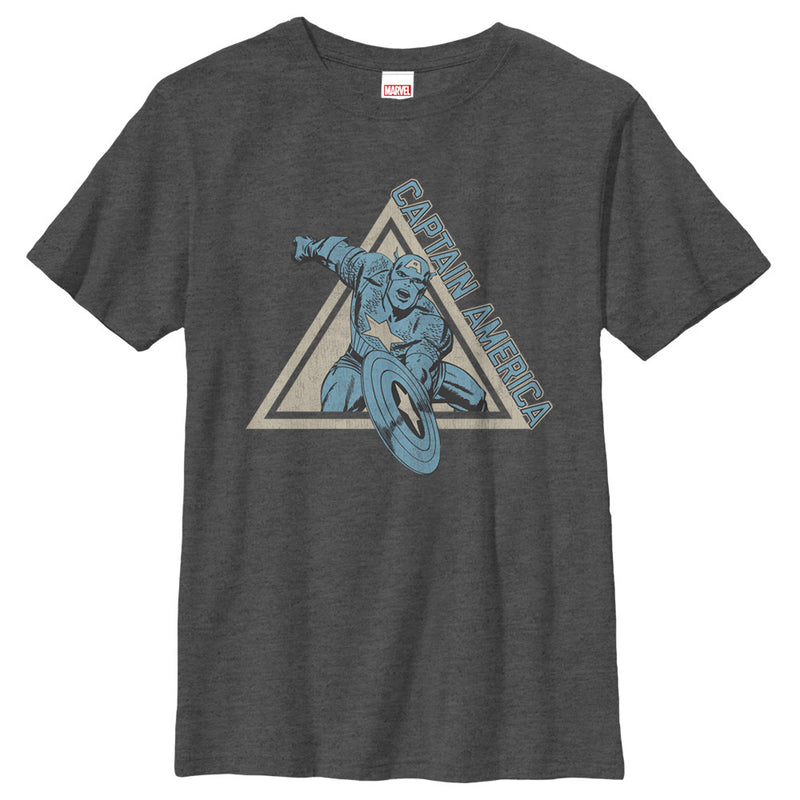 Boy's Marvel Triangle Captain America T-Shirt