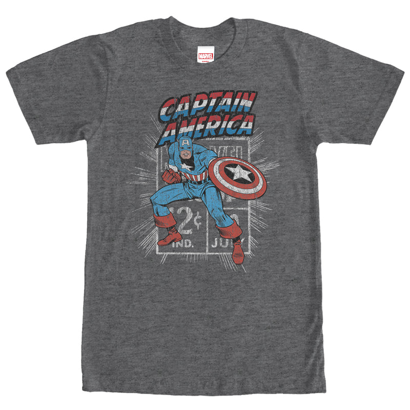Men's Marvel Captain America Comic Book Cent T-Shirt
