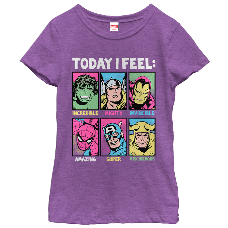 Girl's Marvel Comic Feelings T-Shirt