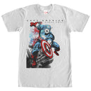 Men's Marvel Captain America Watercolor Print T-Shirt