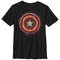 Boy's Marvel Captain America Shield Wood Print T-Shirt