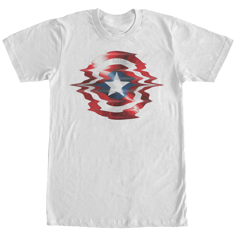 Men's Marvel Captain America Shield Glitch T-Shirt