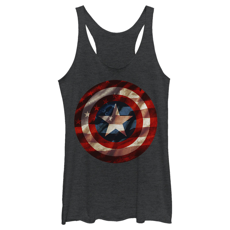 Women's Marvel America Avengers Shield Flag Racerback Tank Top