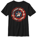 Boy's Marvel Captain America Shield Flag T-Shirt