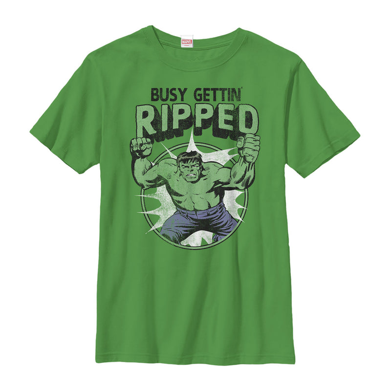 Boy's Marvel Hulk Getting Ripped T-Shirt