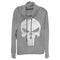 Junior's Marvel Punisher Retro Skull Symbol Cowl Neck Sweatshirt