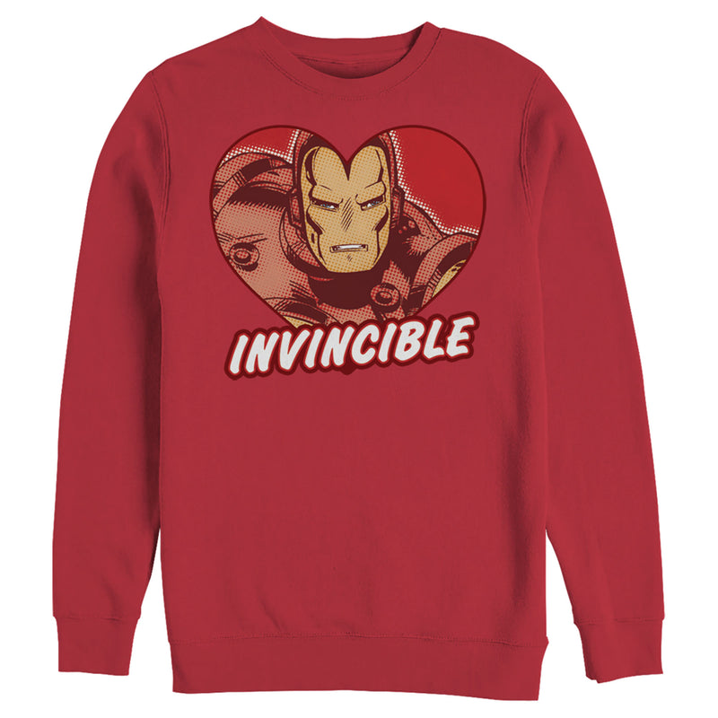 Men's Marvel Iron Man Invincible Valentine Heart Sweatshirt