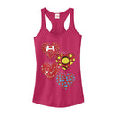 Junior's Marvel Hero Hearts Racerback Tank Top