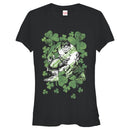 Junior's Marvel St. Patrick's Day Hulk Clover Field T-Shirt