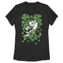 Women's Marvel St. Patrick's Day Hulk Clover Field T-Shirt
