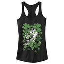 Junior's Marvel St. Patrick's Day Hulk Clover Field Racerback Tank Top