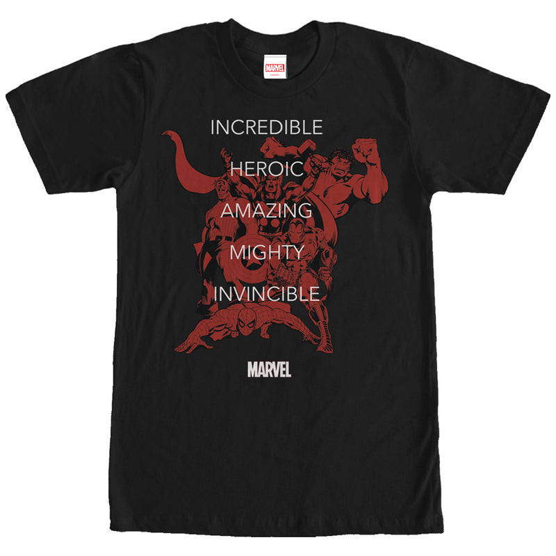 Men's Marvel Heroic Words T-Shirt