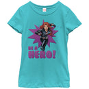Girl's Marvel Black Widow Be a Hero T-Shirt