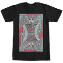 Men's Lost Gods Striped King Playing Card T-Shirt