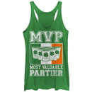 Women's Lost Gods Ireland Most Valuable Partier Pong Racerback Tank Top