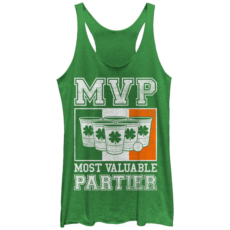 Women's Lost Gods Ireland Most Valuable Partier Pong Racerback Tank Top