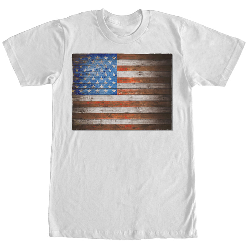 Men's Lost Gods Wooden American Flag T-Shirt