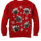 Women's Lost Gods Ugly Christmas Pug Snowflakes Sweatshirt