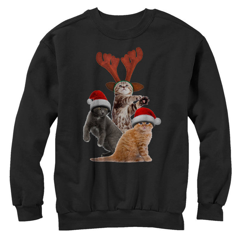 Men's Lost Gods Ugly Christmas Cats Sweatshirt