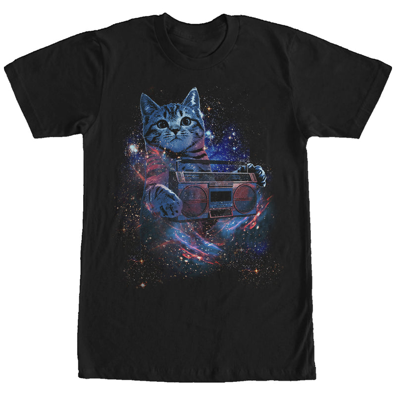 Men's Lost Gods Space Boombox Cat T-Shirt