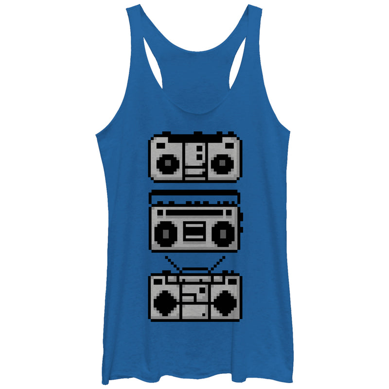 Women's Lost Gods Pixelated Boombox Racerback Tank Top