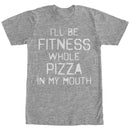 Women's CHIN UP Fitness Pizza in Mouth Boyfriend Tee