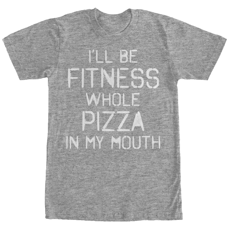 Women's CHIN UP Fitness Pizza in Mouth Boyfriend Tee