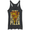 Women's Lost Gods Single Because I Can't Date Pizza Racerback Tank Top