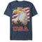 Men's Lost Gods Fourth of July  American Flag Eagle Portrait T-Shirt