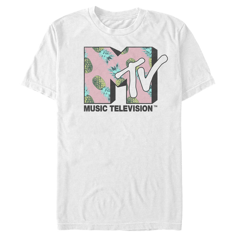 Men's MTV Pineapple Fruit Logo T-Shirt