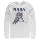 Men's NASA Neon Astronaut Cowboy In Space Long Sleeve Shirt