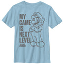 Boy's Nintendo Super Mario My Game is Next Level T-Shirt